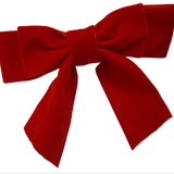 Red Velvet Bow, Large Clip On Christmas Hair Accessory