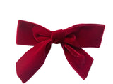 Dark Red Velvet Hair Bow (Small)