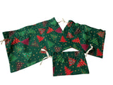 Green Reusable Drawstring Christmas Gift Bags,