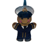 Merchant Navy/Cruise Ship Captain Gingerbread Man Decoration