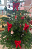 Red Velvet Bows for Christmas Tree, Handmade Luxury Tree Topper.