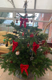 Red Velvet Bows for Christmas Tree, Handmade Luxury Tree Topper.