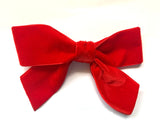 Red Velvet Hair Bow (Small)