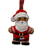 Scottish Santa, machine embroidered felt Christmas Tree Decoration