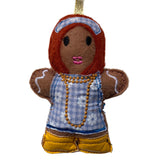Swinging 60s Gingerbread Girl Decoration.