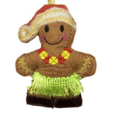 Hawaiian Santa Gingerbread Man Decoration