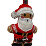 Scottish Santa Gingerbread Man Decoration