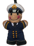 Merchant Navy/Cruise Ship Captain Gingerbread Man Decoration