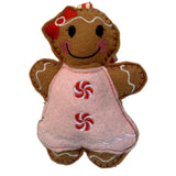 Pink Gingerbread Girl Traditional Christmas Tree Decoration