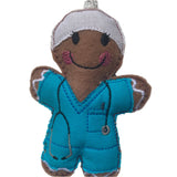Doctor Gingerbread man in Turquoise Scrubs