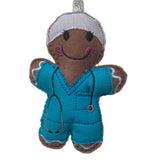 Doctor Gingerbread man in Turquoise Scrubs