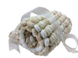 Chunky knit baby blanket.