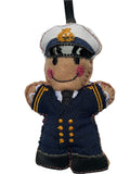 Merchant Navy/Cruise Ship Captain Gingerbread Man Decoration