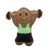 Weightlifting Gingerbread Man Decoration