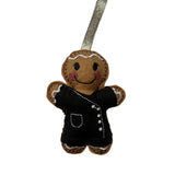 Beautician Gingerbread Man Decoration (Black and White)