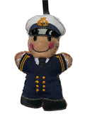 Merchant Navy/Cruise Ship Captain Gingerbread Man Decoration