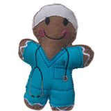 Doctor Gingerbread man in Turquoise Scrubs