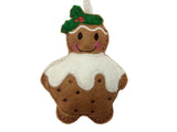 Christmas Pudding Gingerbread Man Hanging Tree Decoration