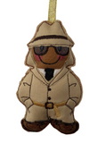 Secret Agent Gingerbread Man Ornament