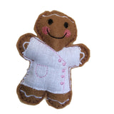 Beautician White And Pink Uniform Gingerbread Man Decoration