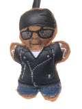 Biker (Scarf) Gingerbread Man Decoration