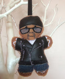 Biker (Scarf) Gingerbread Man Decoration