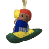 Kayaking Gingerbread Man Decoration