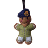 Air Force Fighter Pilot Gingerbread Man Decoration