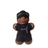 Police Officer Black Uniform Gingerbread Decoration