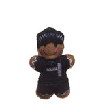 Police Officer Black Uniform Gingerbread Decoration