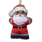 Felt Santa Claus ornament on a white background