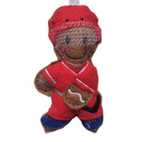 Ice Hockey Player Gingerbread Decoration