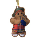 Scottish Piper, Red Tartan Kilt, Gingerbread Man Decoration