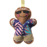 Hawaiian Shirt Gingerbread Man Decoration