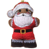 Felt Santa Claus ornament with a white background