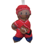 Ice Hockey Player Gingerbread Decoration