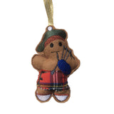 Scottish Piper, Red Tartan Kilt, Gingerbread Man Decoration