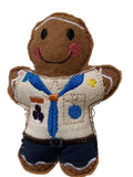 Childrens club leader gingerbread man decoration.