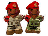 Military police gingerbread man decoration.