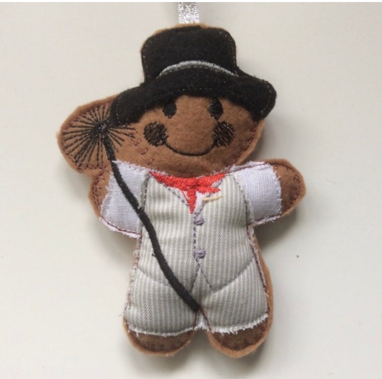 Chimney sweep gingerbread decoration, lucky wedding day gift for bride.