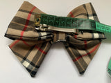 Hair Bow Clip, Tartan Clip On Hair Accessory.