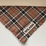 Tartan dog bandana personalised tie on