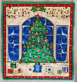 Christmas Tree Design, Reusable Fabric, Pocket Advent Calendar