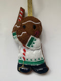 Church Bell Ringer, Gingerbread Man Hanging Tree Decoration.