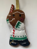 Church Bell Ringer, Gingerbread Man Hanging Tree Decoration.