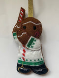 Church Bell Ringer, Gingerbread Man Hanging Tree Decoration.