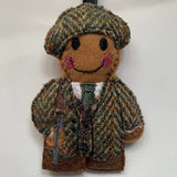 Hunter/Gamekeeper gingerbread man ornament.