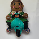 Mod Man On Scooter Gingerbread Ornament