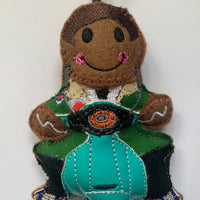 Mod Man On Scooter Gingerbread Ornament