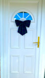 Navy Tartan Door Bow (Large)